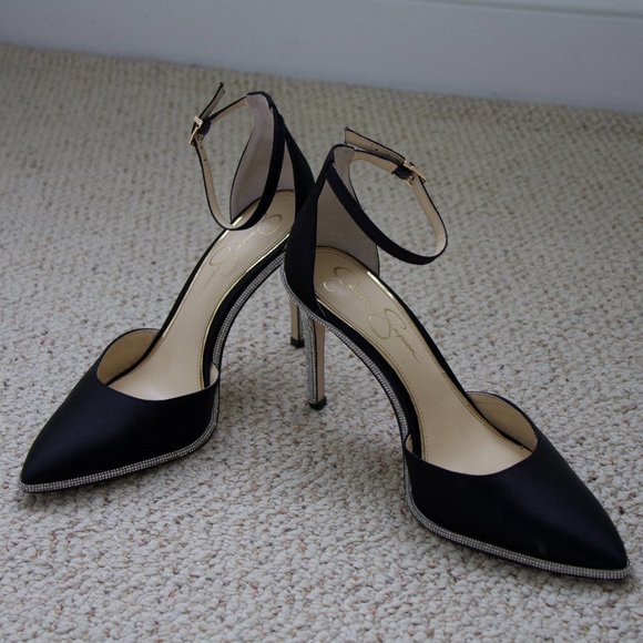 Jessica Simpson Women's Pemota Ankle Strap Stiletto High Heel Pump Size 9.5 - Picture 1 of 2